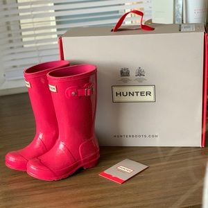 Girls Glitter Pink Hunter Rain Boot size 11/12